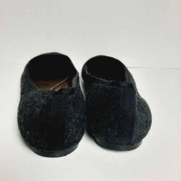 LANDS' END  Ballet Flats Felted Slip-On Shoes Dark Grey Sz 8 - Picture 7 of 11